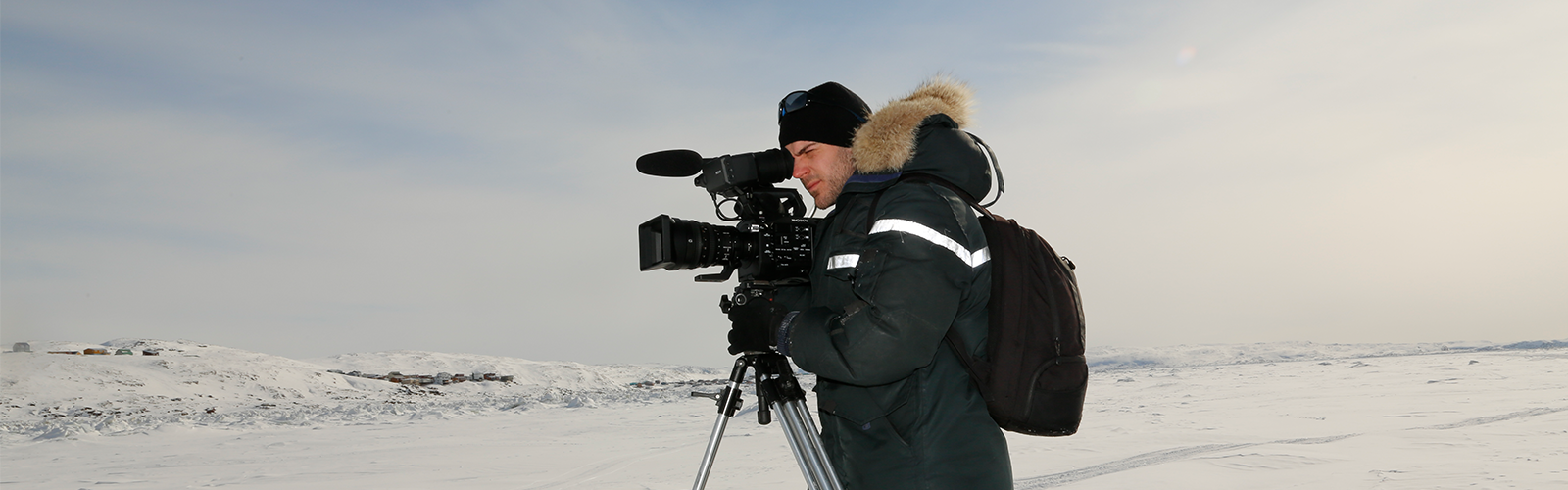 Photographer in the Arctic. 