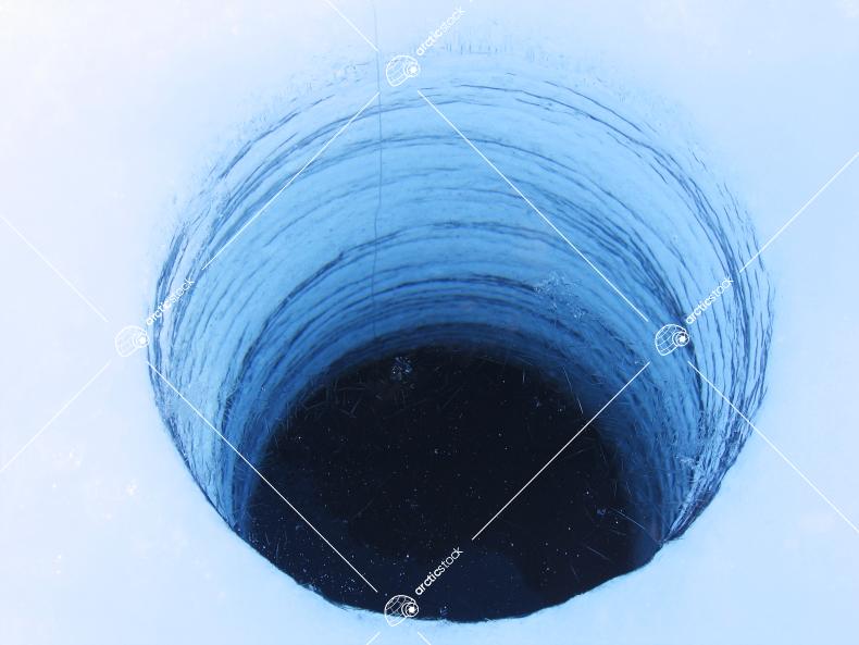 ice fishing hole